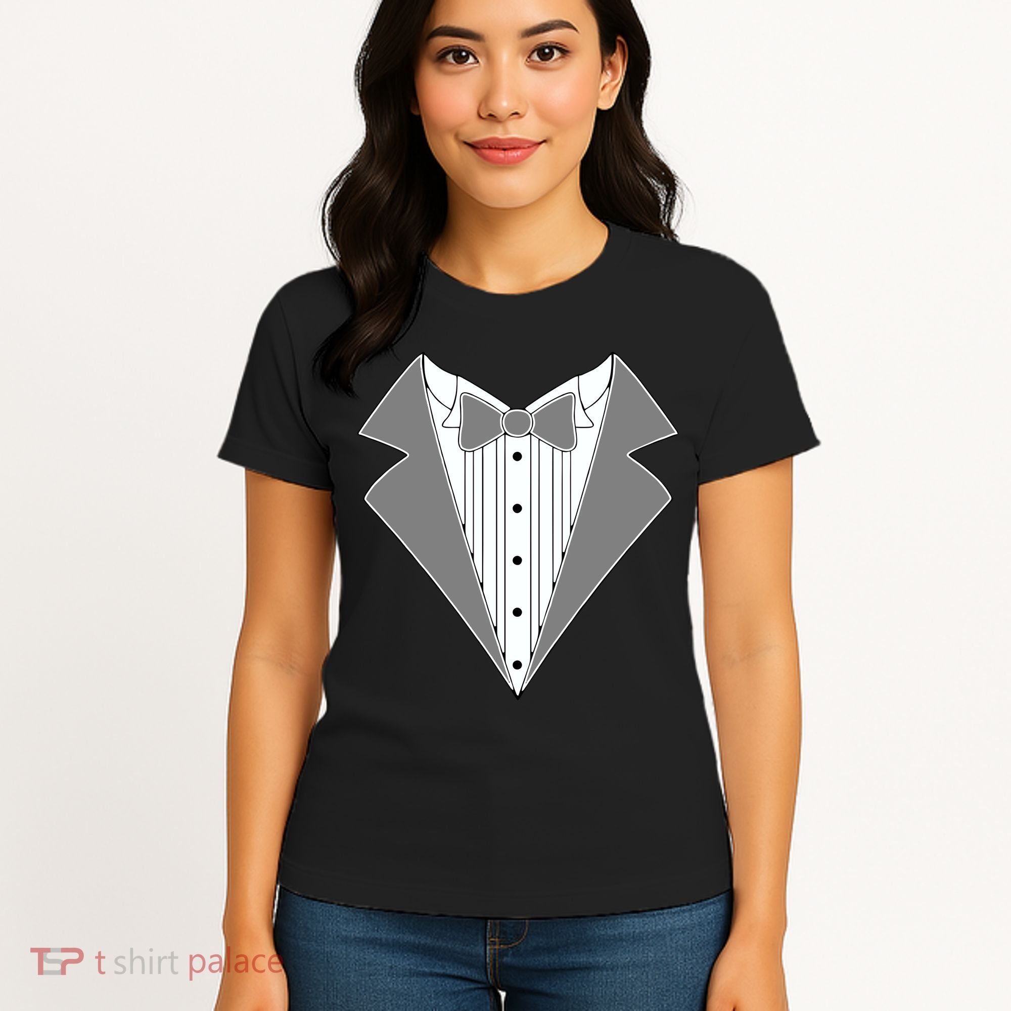 Silver Tuxedo Wedding Tux Women's T-Shirt