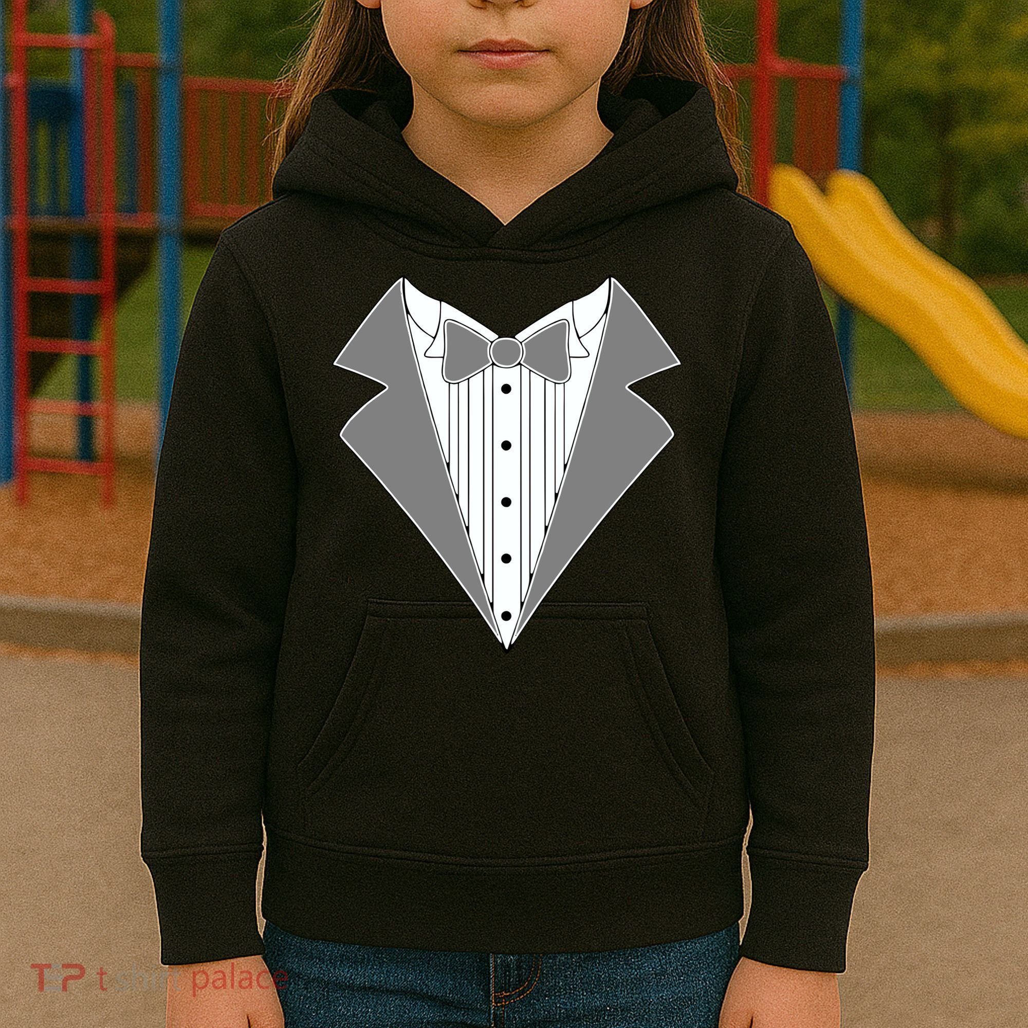 Silver Tuxedo Wedding Tux Kids Hoodie