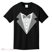 Silver Tuxedo Wedding Tux Kids T-Shirt thumb 0
