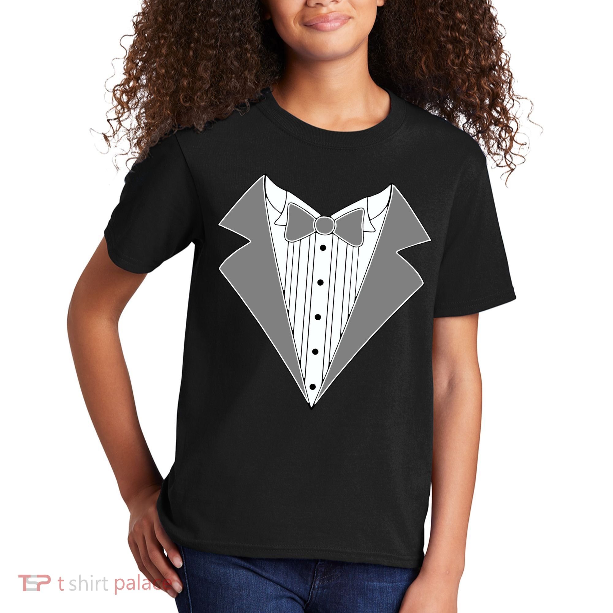 Silver Tuxedo Wedding Tux Kids T-Shirt
