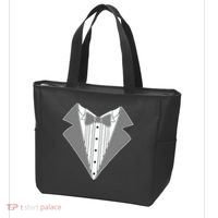 Silver Tuxedo Wedding Tux Tote Bag thumb 3
