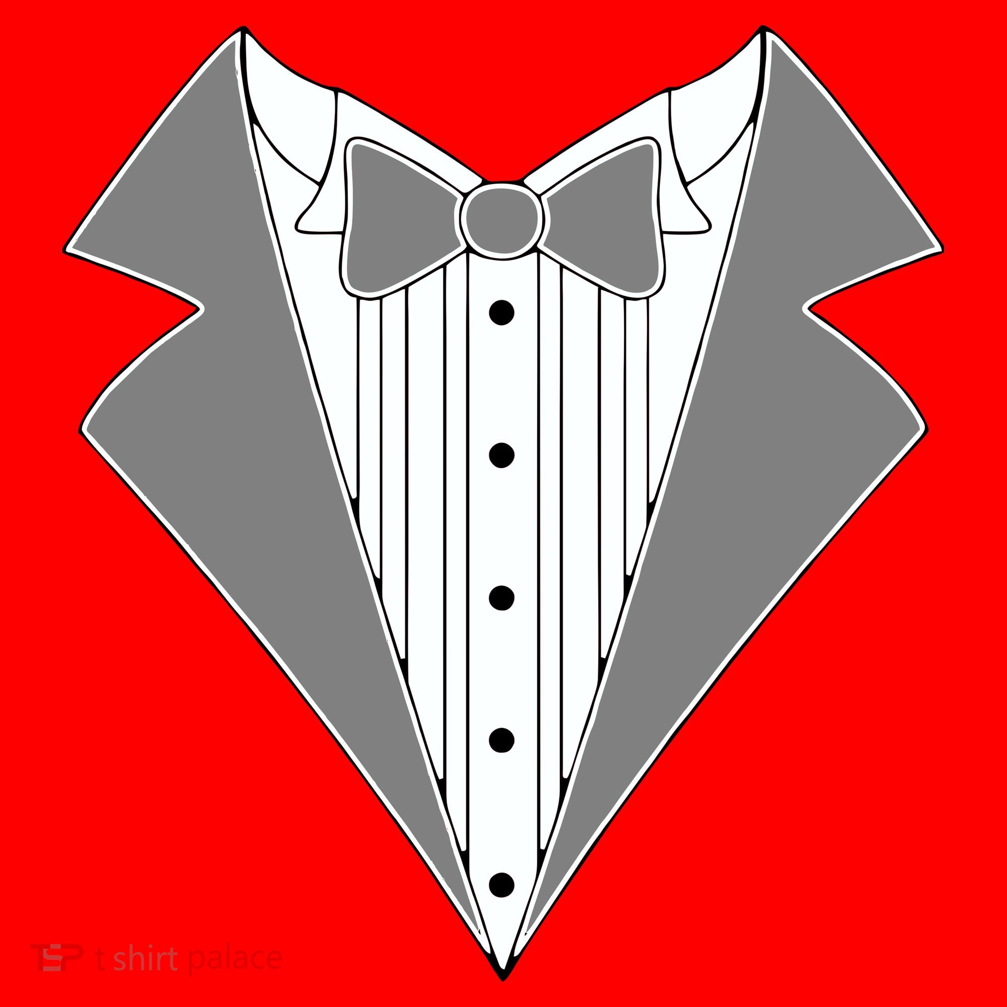Silver Tuxedo Wedding Tux Santa Hat