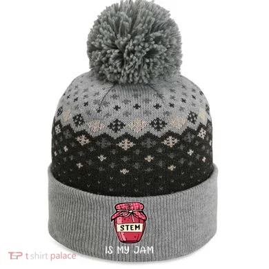 Stem Is My Jam Science Technology Engineering Math Gift The Baniff Cuffed Pom Beanie