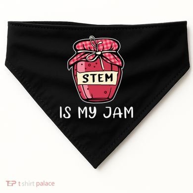Stem Is My Jam Science Technology Engineering Math Gift USA-Made Doggie Bandana