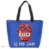 Stem Is My Jam Science Technology Engineering Math Gift Tote Bag thumb 0