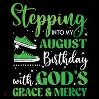 Stepping Into My August Birthday Grace And Mercy Toddler Hoodie thumb 2