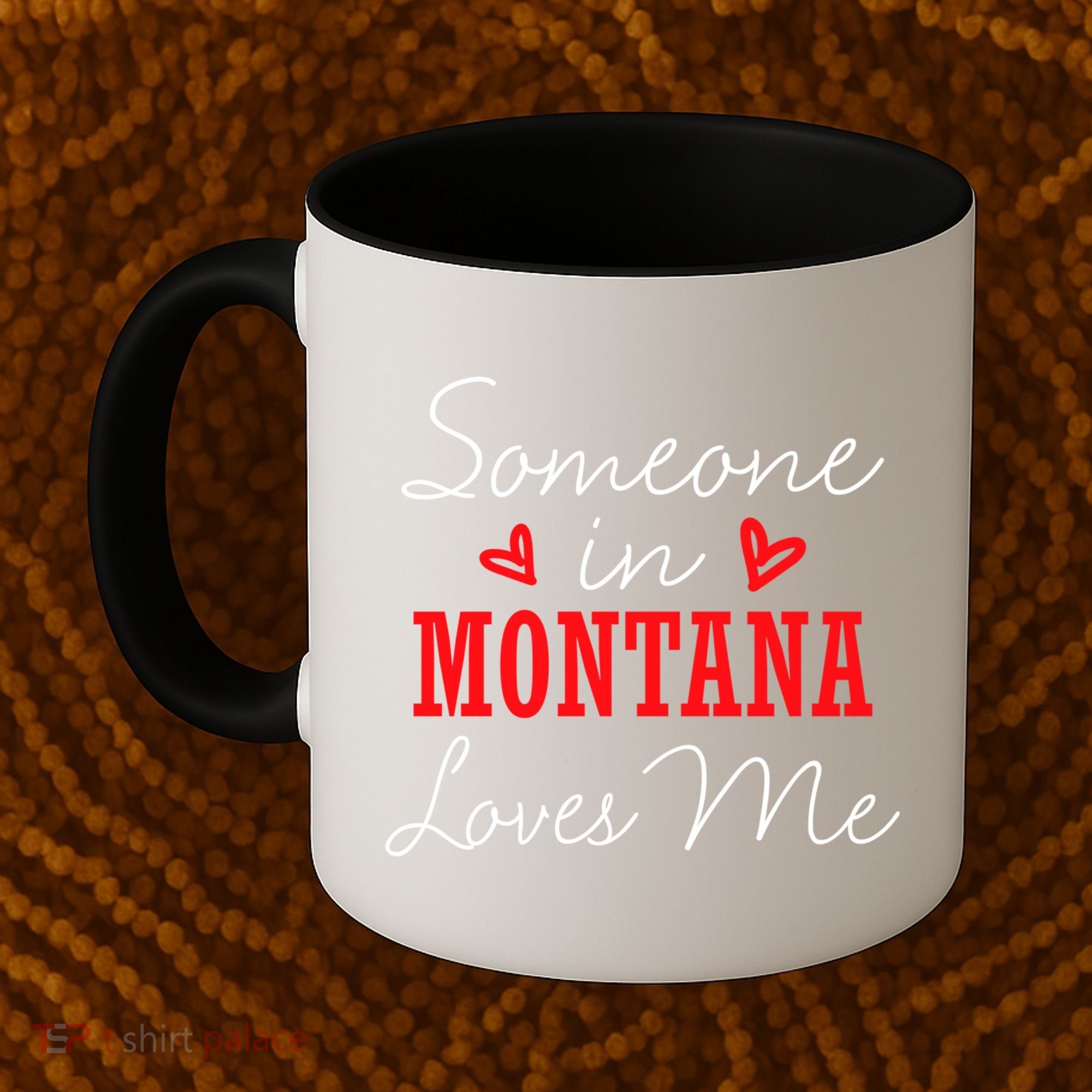 Someone In Montana Loves Me Relationship Couple Helena Funny Gift Coffee Mug