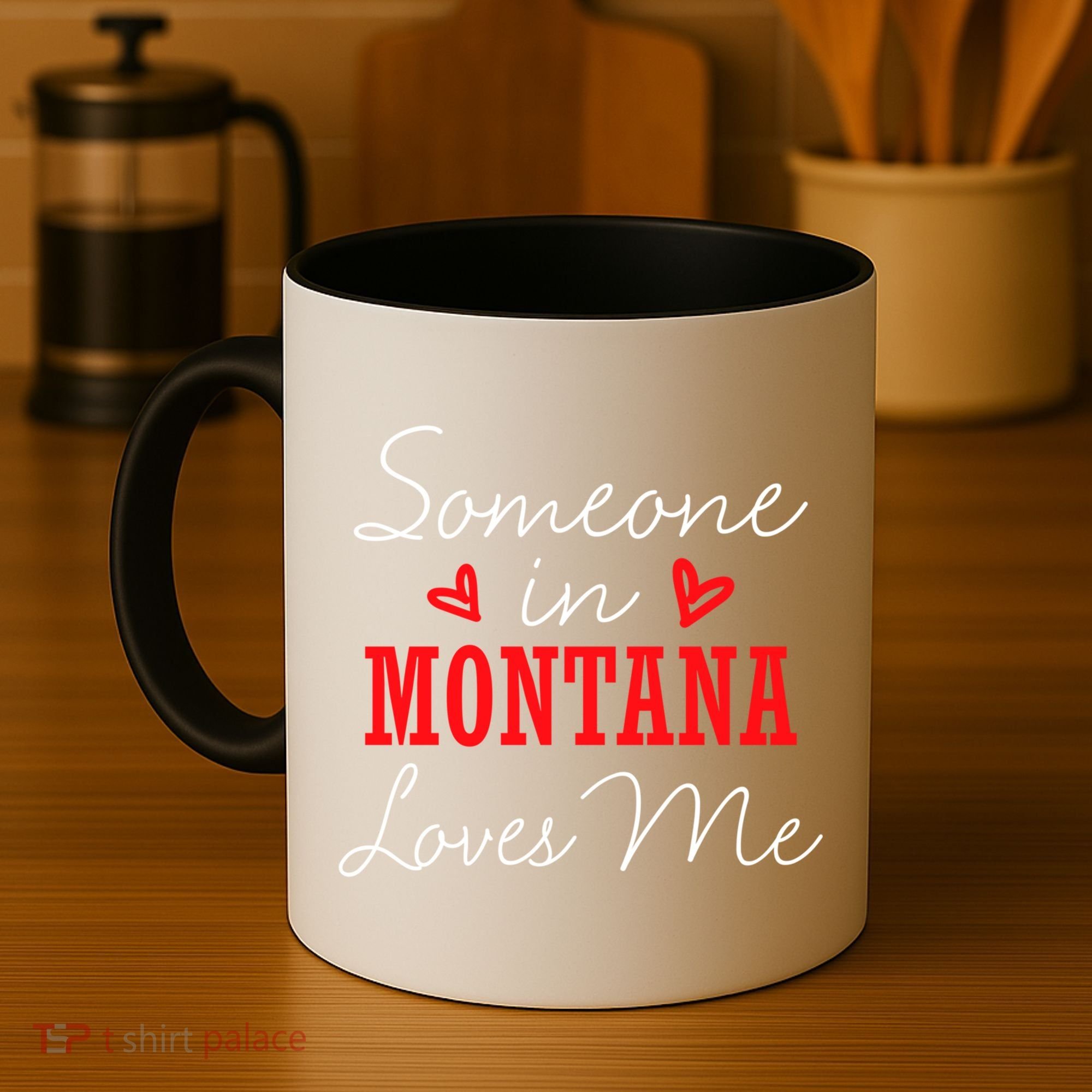 Someone In Montana Loves Me Relationship Couple Helena Funny Gift Coffee Mug