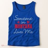 Someone In Montana Loves Me Relationship Couple Helena Funny Gift Tank Top thumb 2