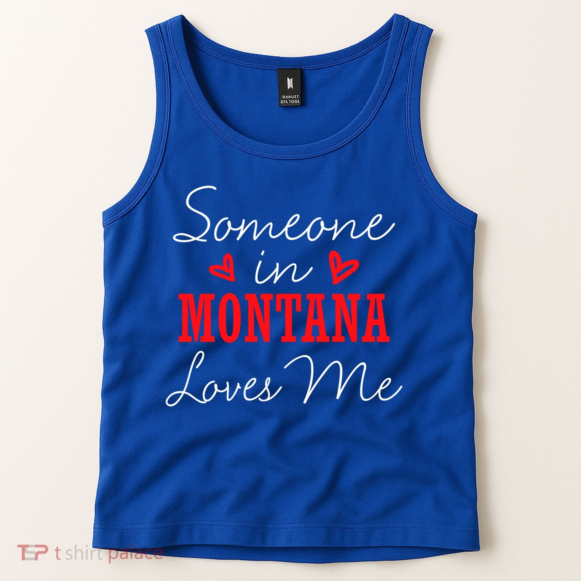 Someone In Montana Loves Me Relationship Couple Helena Funny Gift Tank Top
