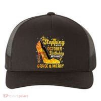 Stepping Into My October Birthday With Gods Grace and Mercy Yupoong Adult 5-Panel Trucker Hat thumb 0