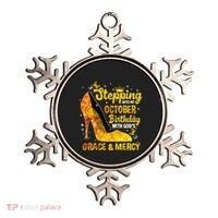 Stepping Into My October Birthday With Gods Grace and Mercy Ornament thumb 0
