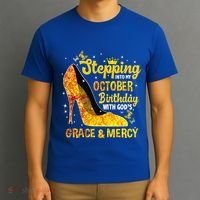 Stepping Into My October Birthday With Gods Grace and Mercy T-Shirt thumb 3