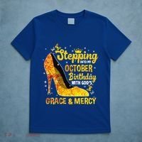 Stepping Into My October Birthday With Gods Grace and Mercy T-Shirt thumb 5