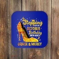 Stepping Into My October Birthday With Gods Grace and Mercy Coaster thumb 0