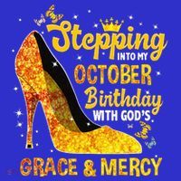 Stepping Into My October Birthday With Gods Grace and Mercy Women's Tank Top thumb 5