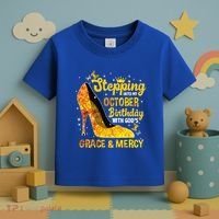 Stepping Into My October Birthday With Gods Grace and Mercy Toddler T-Shirt thumb 3