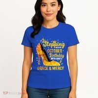 Stepping Into My October Birthday With Gods Grace and Mercy Women's T-Shirt thumb 4