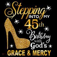 Stepping into my 45th birthday with God's grace & Mercy Women's Hoodie thumb 2
