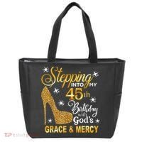 Stepping into my 45th birthday with God's grace & Mercy Tote Bag thumb 0