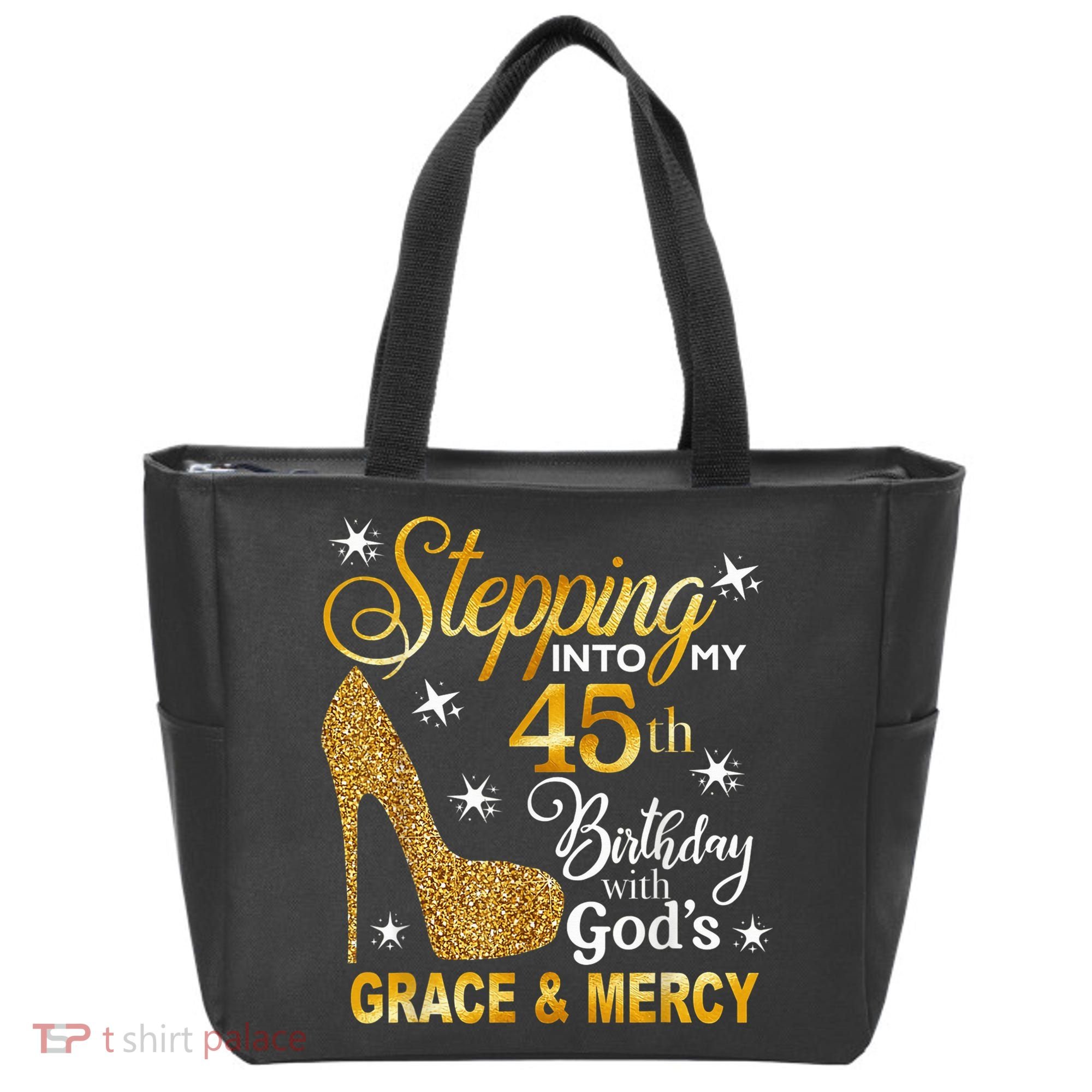 Stepping into my 45th birthday with God's grace & Mercy Tote Bag