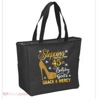 Stepping into my 45th birthday with God's grace & Mercy Tote Bag thumb 2