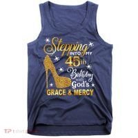 Stepping into my 45th birthday with God's grace & Mercy Tank Top thumb 0