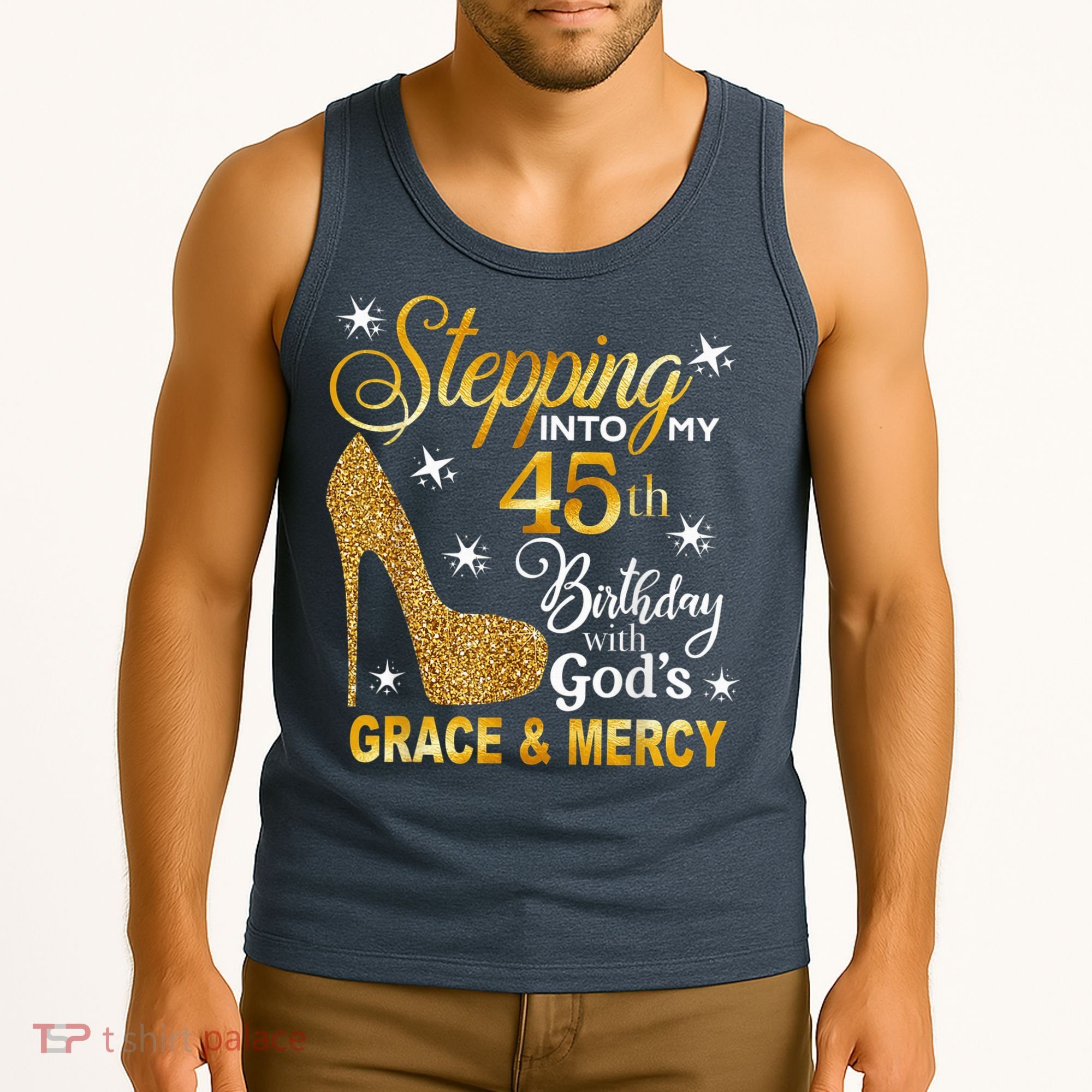 Stepping into my 45th birthday with God's grace & Mercy Tank Top