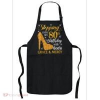 Stepping Into My 80th Birthday With God's Grace And Mercy Apron thumb 0