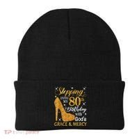 Stepping Into My 80th Birthday With God's Grace And Mercy Beanie thumb 0