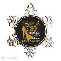Stepping Into My 80th Birthday With God's Grace And Mercy Ornament thumb 0