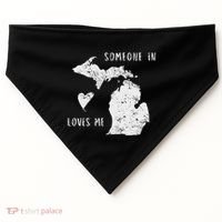 Someone In Michigan Loves Me Great Lakes State Yooper USA-Made Doggie Bandana thumb 0