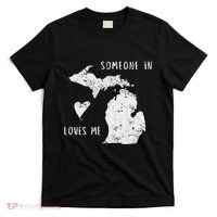 Someone In Michigan Loves Me Great Lakes State Yooper T-Shirt thumb 0
