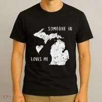 Someone In Michigan Loves Me Great Lakes State Yooper T-Shirt thumb 3