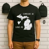 Someone In Michigan Loves Me Great Lakes State Yooper T-Shirt thumb 6