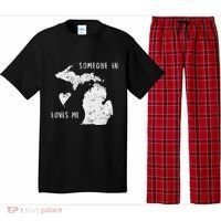 Someone In Michigan Loves Me Great Lakes State Yooper Pajama Set thumb 0