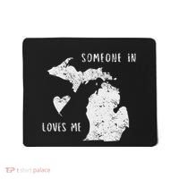 Someone In Michigan Loves Me Great Lakes State Yooper Mousepad thumb 0