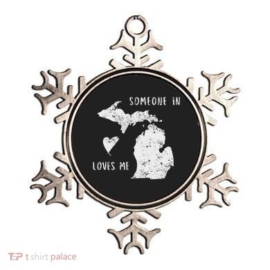 Someone In Michigan Loves Me Great Lakes State Yooper Ornament