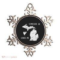 Someone In Michigan Loves Me Great Lakes State Yooper Ornament thumb 0