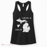 Someone In Michigan Loves Me Great Lakes State Yooper Women's Tank Top thumb 0