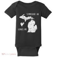 Someone In Michigan Loves Me Great Lakes State Yooper Baby Bodysuit thumb 0