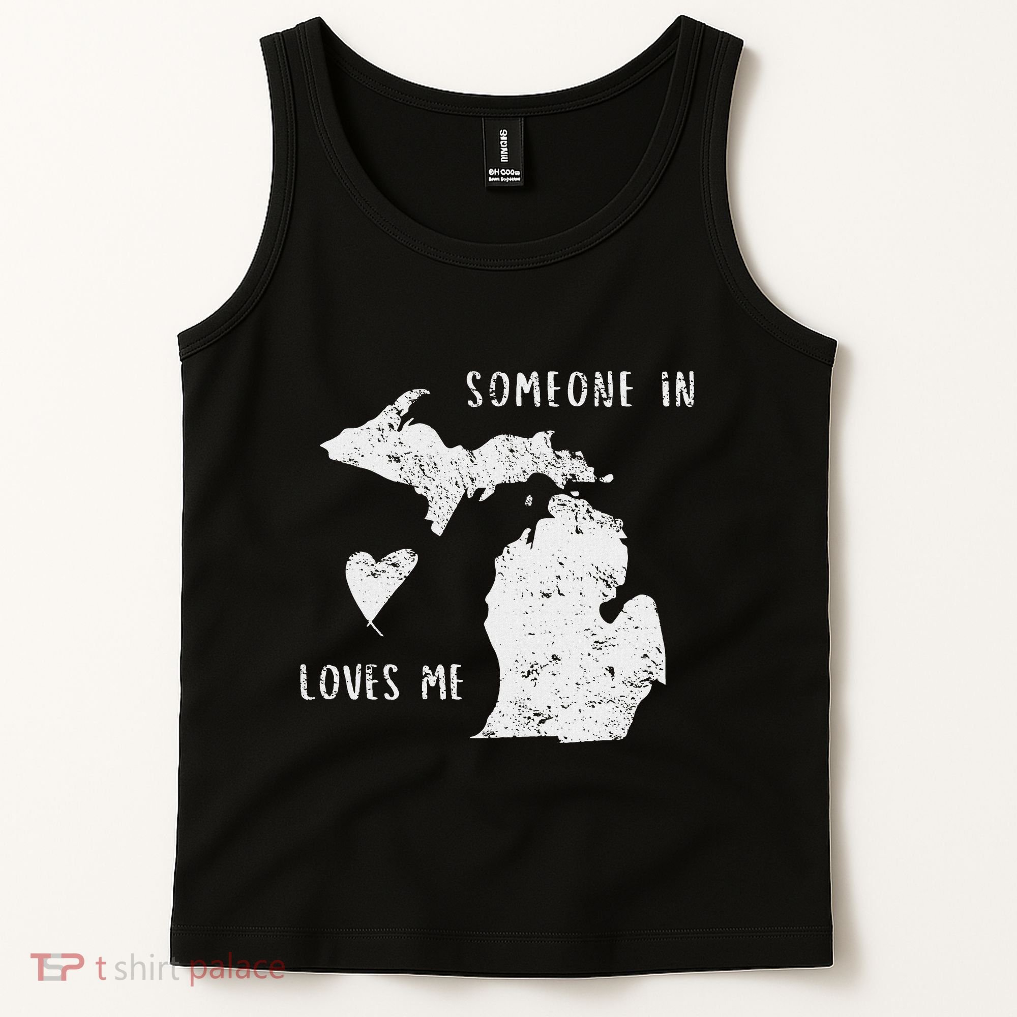 Someone In Michigan Loves Me Great Lakes State Yooper Tank Top