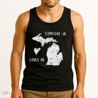 Someone In Michigan Loves Me Great Lakes State Yooper Tank Top thumb 3
