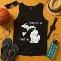 Someone In Michigan Loves Me Great Lakes State Yooper Tank Top thumb 4