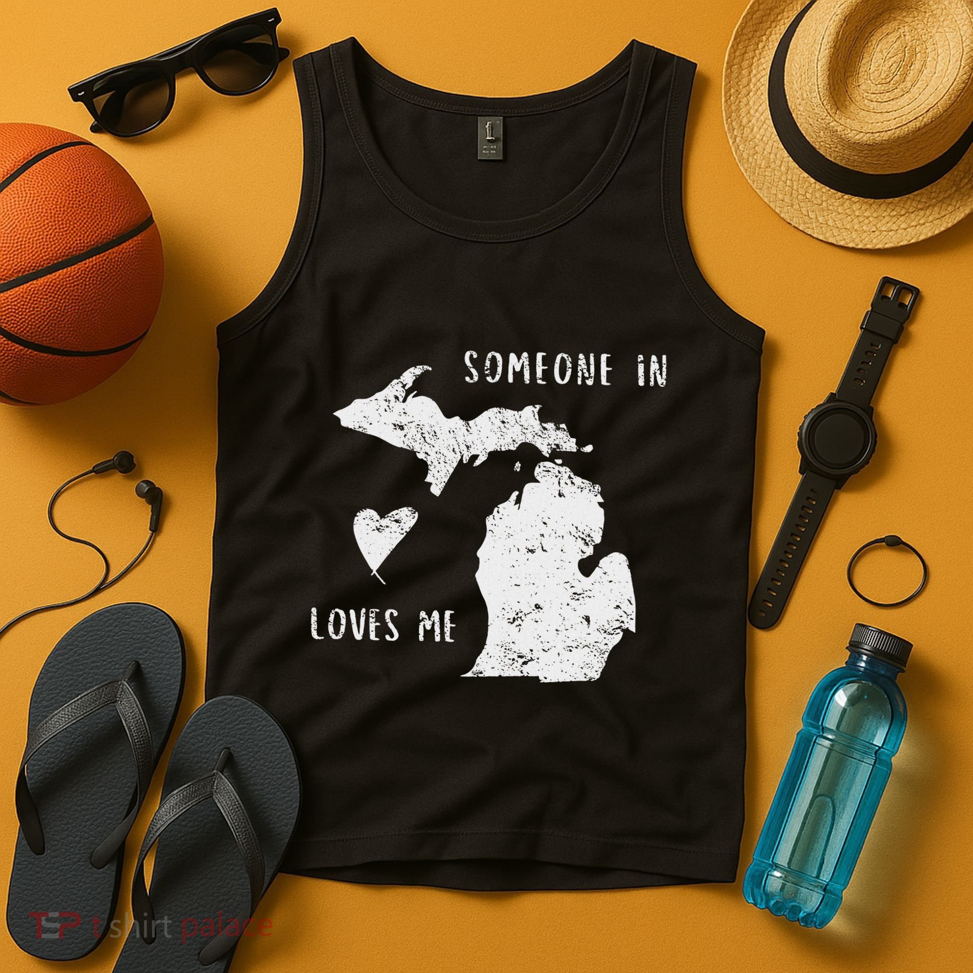 Someone In Michigan Loves Me Great Lakes State Yooper Tank Top