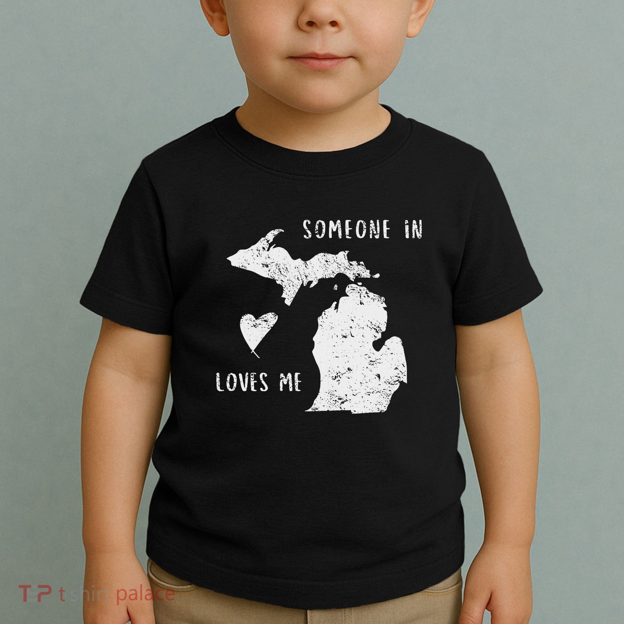 Someone In Michigan Loves Me Great Lakes State Yooper Toddler T-Shirt