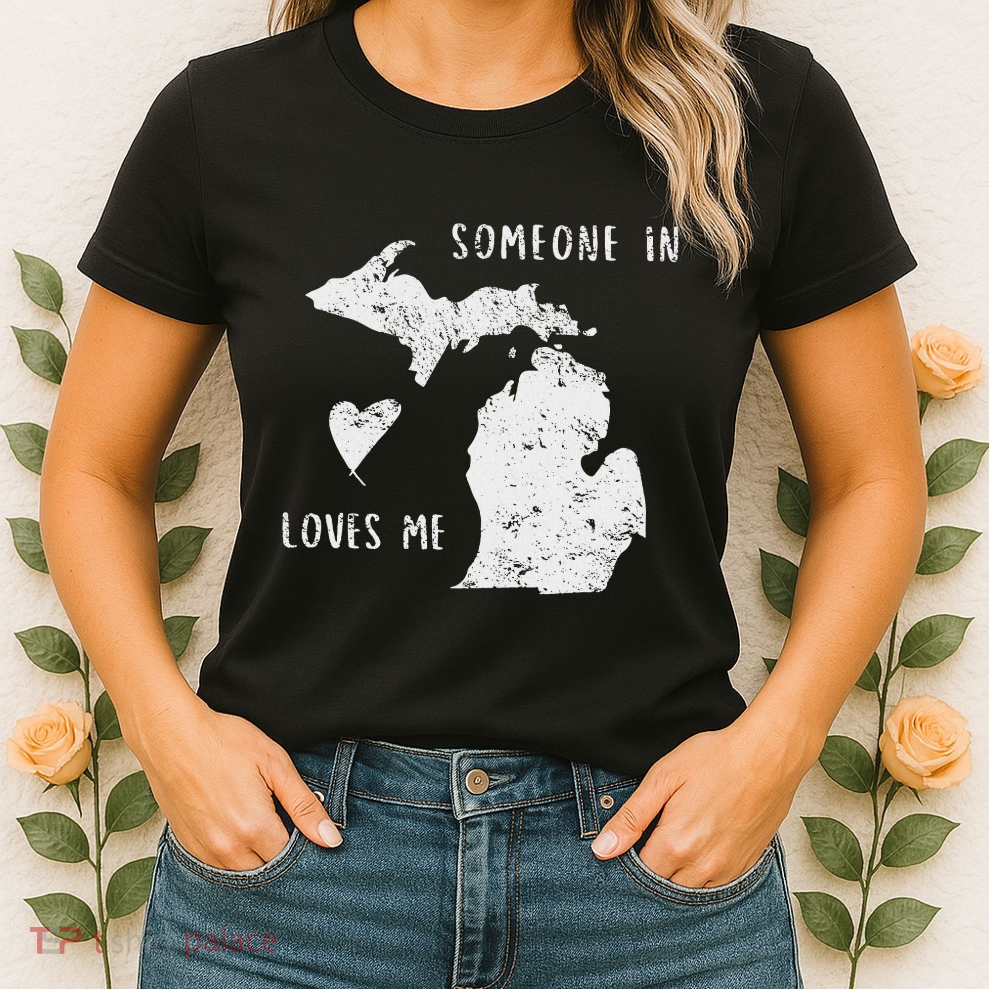 Someone In Michigan Loves Me Great Lakes State Yooper Women's T-Shirt