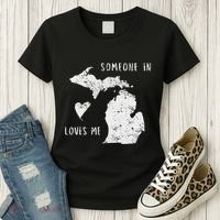 Someone In Michigan Loves Me Great Lakes State Yooper Women's T-Shirt thumb 3