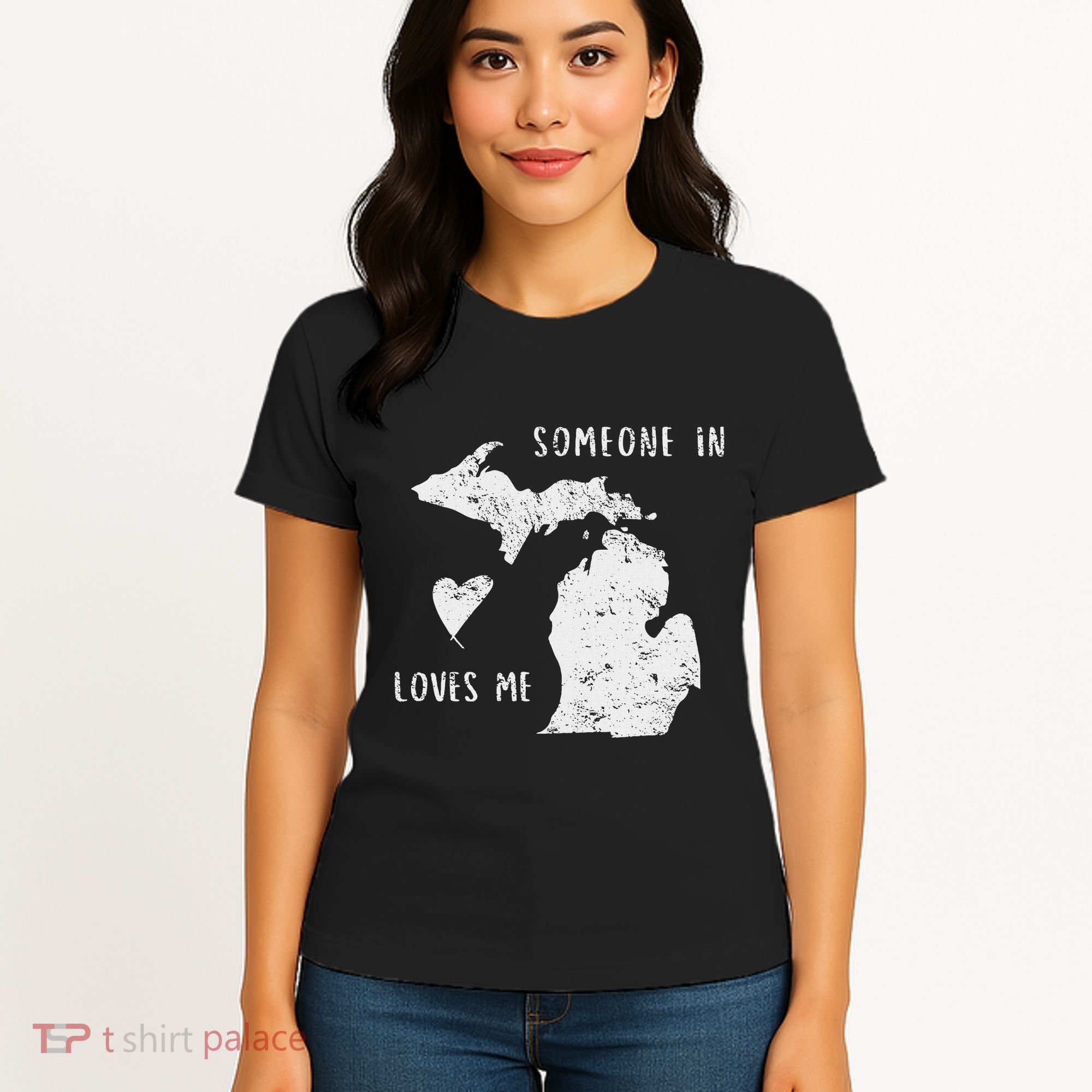 Someone In Michigan Loves Me Great Lakes State Yooper Women's T-Shirt