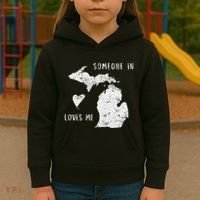Someone In Michigan Loves Me Great Lakes State Yooper Kids Hoodie thumb 3